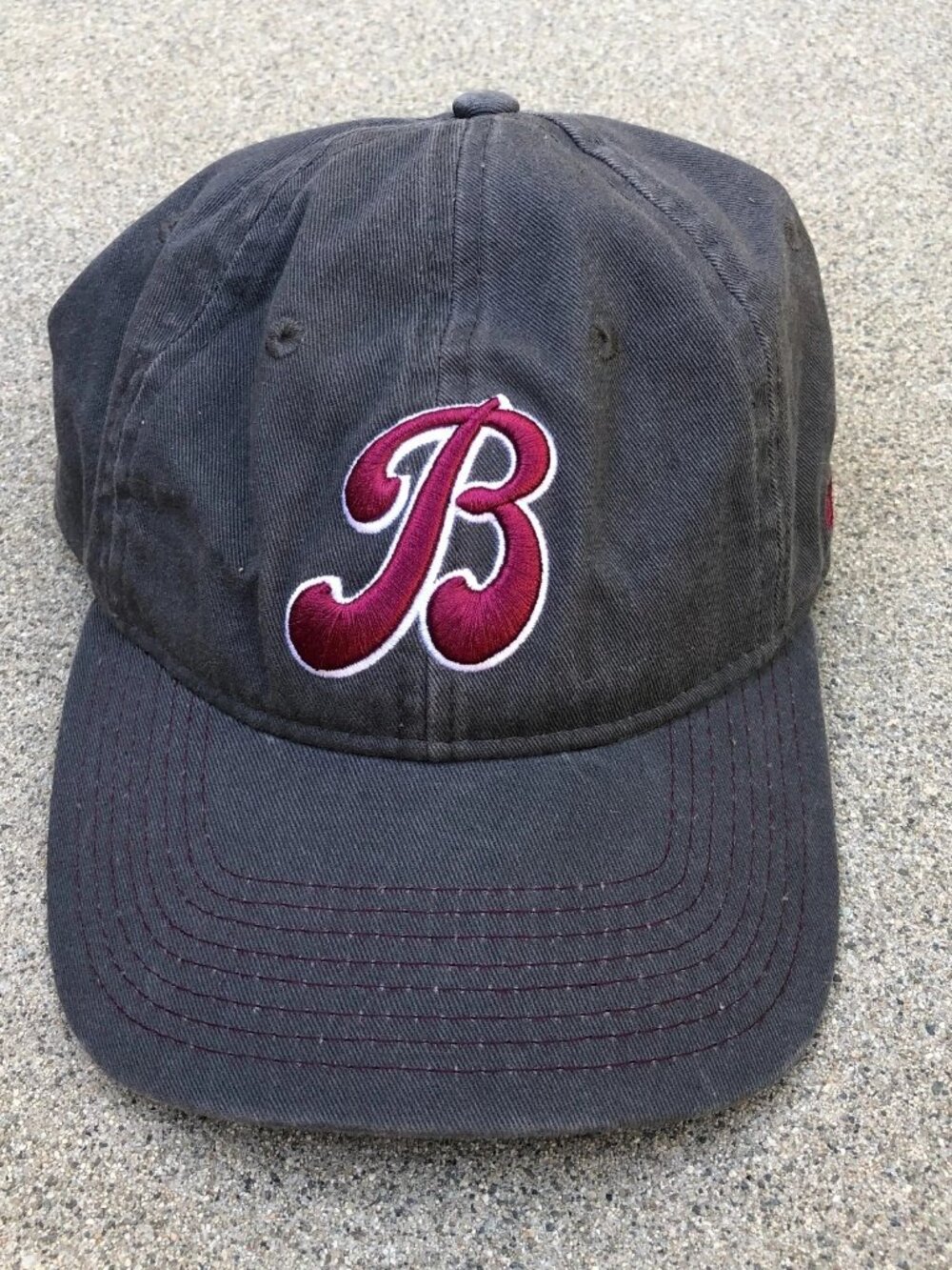 OC SPORTS B Logo Hat Men's One Size Grey Adjustable Cap